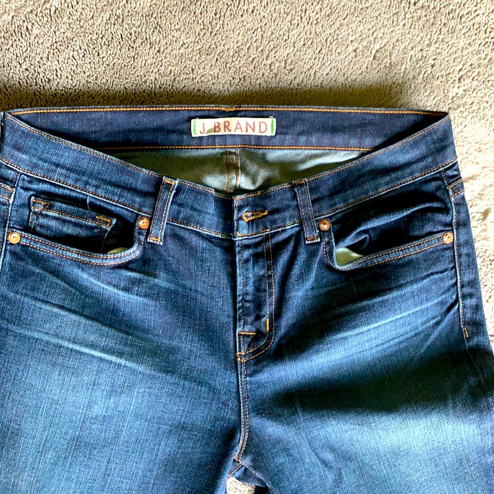 J Brand Jeans 29 Dark Worn Wash Pencil Leg